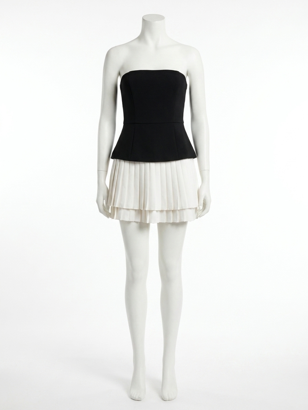 NEW FRENCH CONNECTION azra mini dress in cream/black